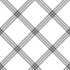 Wall Mural - Black white color plaid seamless pattern