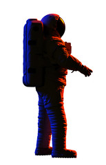 Canvas Print - astronaut, standing isolated on white background astronaut, standing isolated on white background