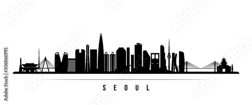 Photo Seoul skyline horizontal banner