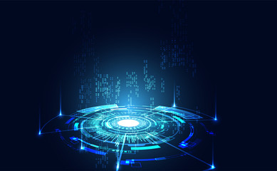 Fototapete - abstract technology concept modern circle communication futuristic hi tech modern gradient and light.vector illustration.