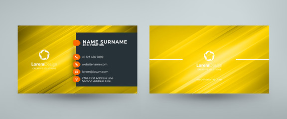 Poster - Creative and clean corporate business card template. Vector illustration. Stationery design