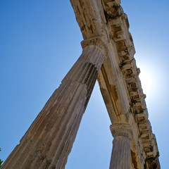 Wall Mural - Acropolis of Pergamon and Trajan temple. UNESCO World Heritage List. Ancient city of Pergamon, Bergama, İzmir.