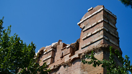 Wall Mural - The Red Basilica, also called the Red Courtyard Red Hall. ancient city of Pergamonin, from İzmir, Turkey.