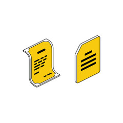 Poster - Documents vector 3d isometric, color web icon, new flat style. Creative illustration design, idea for infographics.