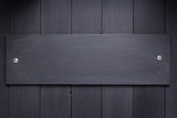 Poster - black wooden background as texture surface