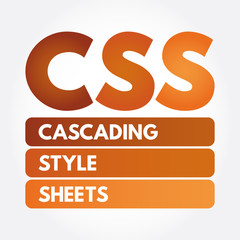 Poster - css - cascading style sheets acronym, technology concept background