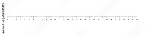 Fotomural Black measuring scale on white background