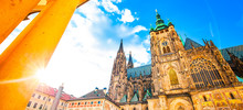 Wide Panoramic View Of St Vitus Cathedral, Prague