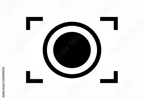 Cuadros en Lienzo Camera icon, flat photo camera vector isolated