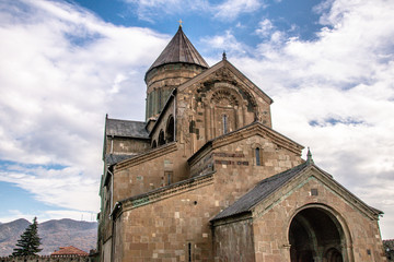 Church Svetitskhoveli Cathedral in Georgia in Mtskheta historical tourist place