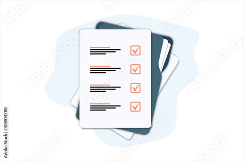 Cuadros en Lienzo Documents folder with paper sheets