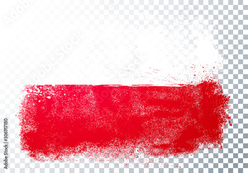Fotomural Vector Illustration Grunge And Distressed Flag Of Poland