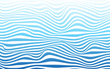 Wall Mural - Ocean sea wavy blue layer design vector abstract background