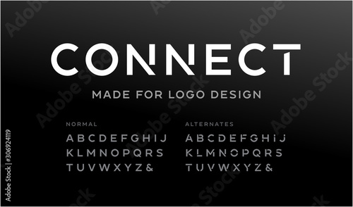 Cuadros en Lienzo Minimalistic font for logo design