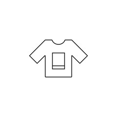 Wall Mural - shirt design - minimal line web icon. simple vector illustration. concept for infographic, website o