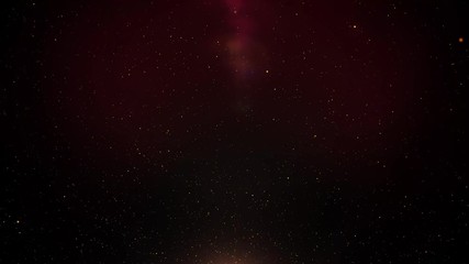 Wall Mural - beautiful gold floating dust particles with lens flare light special effect on black background in s