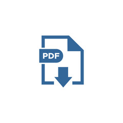 Fototapete - PDF file icon vector design symbol