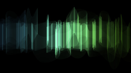 Wall Mural - abstract background simulating the northern lights