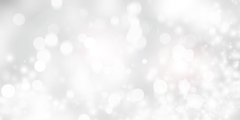 white and gray Christmas light with snowflake bokeh background, Winter backdrop wallpaper.