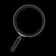 © newb1 - Magnifying glass. Business search concept. Wireframe low poly mesh vector illustration