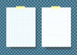 © Aliaksandr - Notebook sheets isolate .Checkered paper and ruler .School exercise book .Vector illustration.