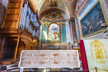 Wall Mural - Shroud Turin Sudarium Basilica Saint Mary Angels and Martyrs Rome Italy