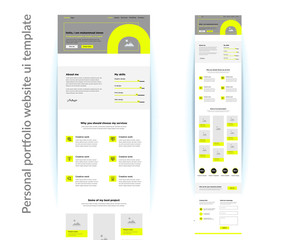 Wall Mural - Creative Designer personal portfolio website user interface design template 