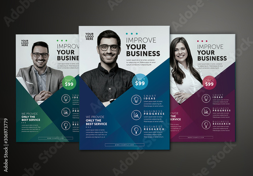 Corporate Flyer Layout With Image Header Buy This Stock Template And Explore Similar Templates At Adobe Stock Adobe Stock