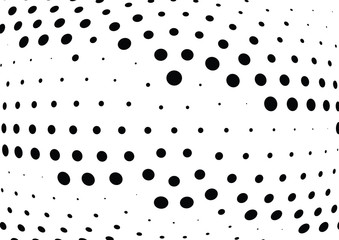 Abstract halftone wave dotted background. Halftone twisted grunge pattern, dot, circle.  Vector modern optical halftone pop art texture for poster, business card, cover, label mock-up, sticker layout