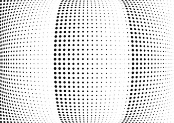 Abstract halftone wave dotted background. Halftone twisted grunge pattern, dot, circle.  Vector modern optical halftone pop art texture for poster, business card, cover, label mock-up, sticker layout