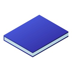 Poster - Book blue icon. Isometric of book blue vector icon for web design isolated on white background