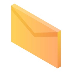 Poster - Mail icon. Isometric of mail vector icon for web design isolated on white background