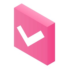 Poster - Approved sign icon. Isometric of approved sign vector icon for web design isolated on white background