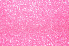 Pink Soft Festive Background Shining Sparkles Bokeh, Rose Gold. Glitter Texture, Layout For Design. Hipster Modern Girlish Background. Holidays Concept Valentine's Day, March 8, Mother's Day.