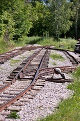 Switch on narrow-gauge railway