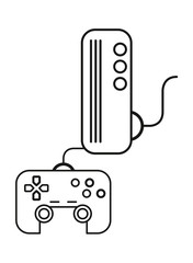 video game console with control icon