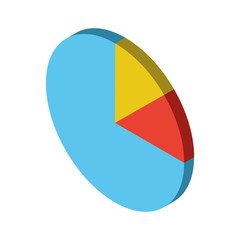 statistics pie infographic isolated icon