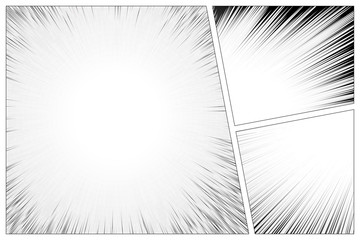 Wall Mural - manga radial speed line design