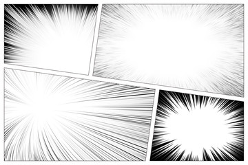 Wall Mural - manga radial speed line design