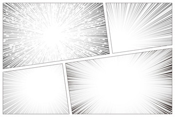 Wall Mural - manga radial speed line design