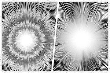 Wall Mural - manga burst speed line effect