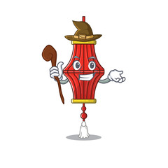 Poster - Happy Halloween Witch chinese paper lanterns cartoon character style