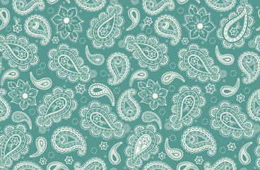 Seamless paisley vector all over pattern