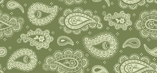 Wall Mural - Seamless paisley all over pattern