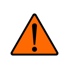 Hazard warning attention sign - stock vector, Warning, stop sign icon with exclamation mark - for stock.