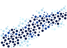 Abstract Simple Background With Blue Circles, Vector Illustration