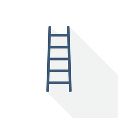Poster - ladder vector icon, step, climb, tool, level concept flat design illustration in eps 10 with empty copy space