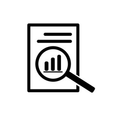 Aufkleber - data analysis icon flat style isolated on background. data analysis sign symbol for web site and app design.