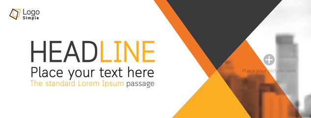 Wall Mural - horizontal web banner, vector template, with space for your picture