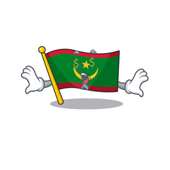 Poster - Flag mauritania with Money eye cartoon character style